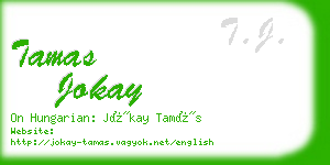 tamas jokay business card